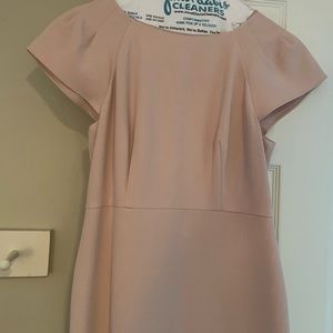 Pink flutter sleeve dress